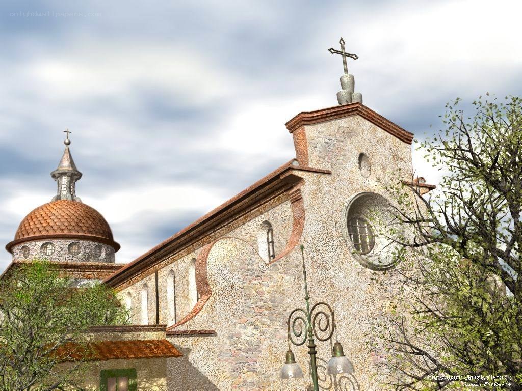 Church with dome and cross