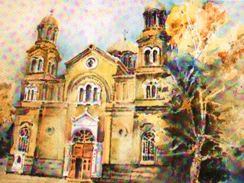 Church with Domes — Yellow