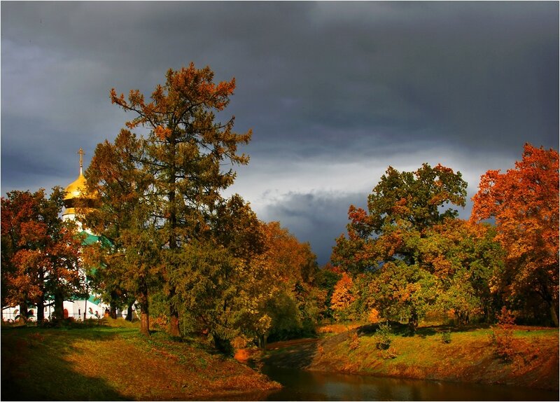 Church with Golden Dome — Orange