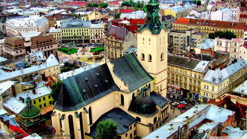 Church with Green Roof — Urban, Afternoon