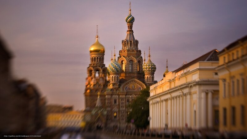 Church with Onion Domes — Gold, Serene