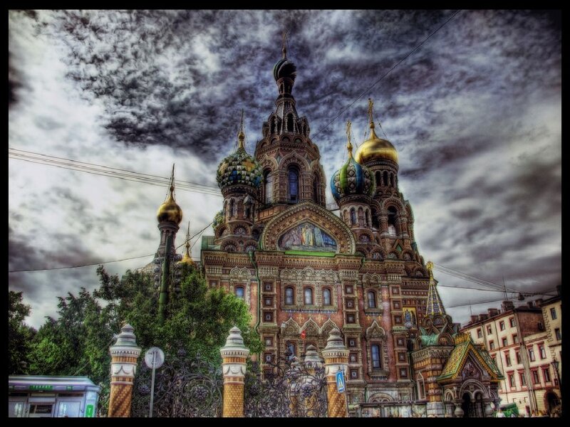 Church with Onion Domes — Gray