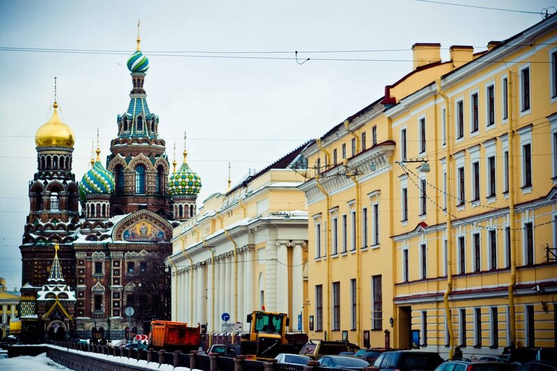 Church with Onion Domes — Yellow