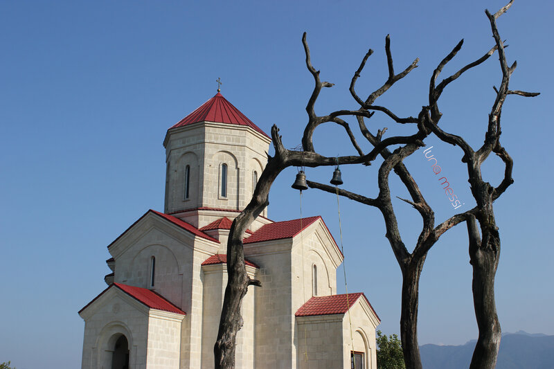 Church with Red Roof — Blue