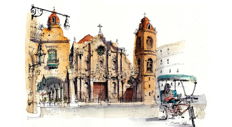 Church with Rickshaw