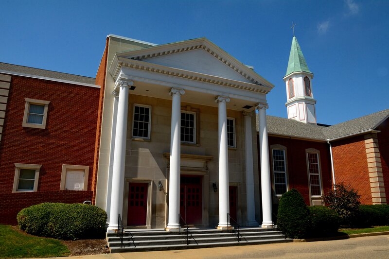 Church with Steeple — Blue, Serene