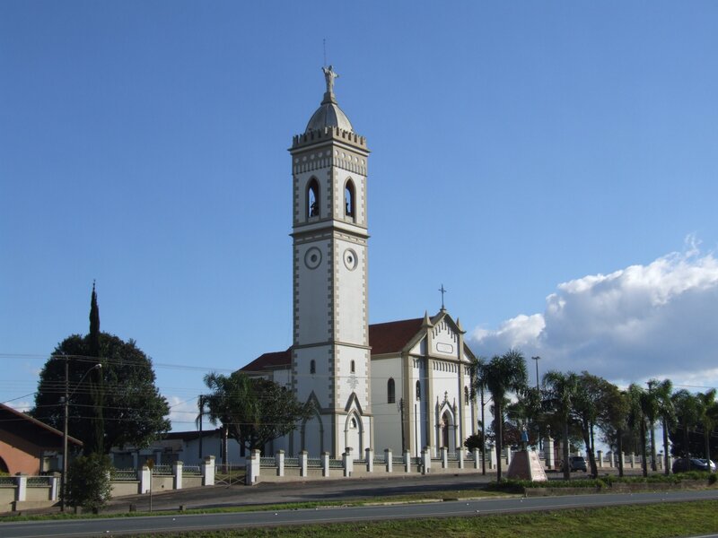 Church with tall bell tower