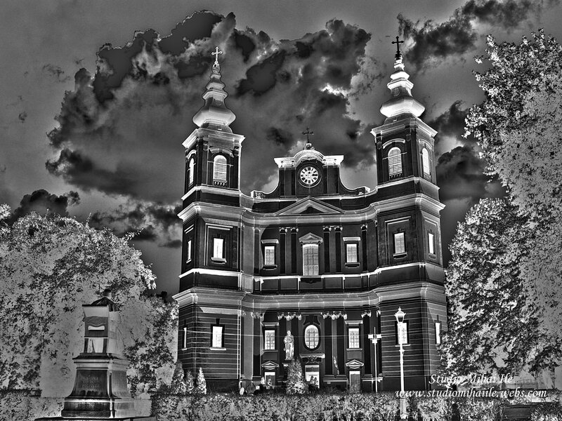 Church with Twin Towers — Black