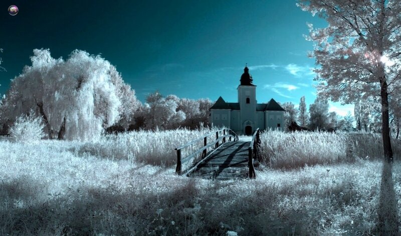 Church with Wooden Bridge