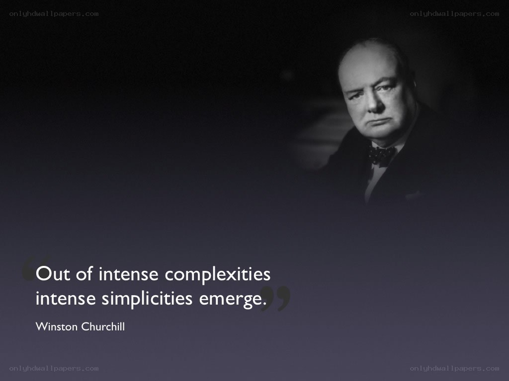 Churchill quote on complexity