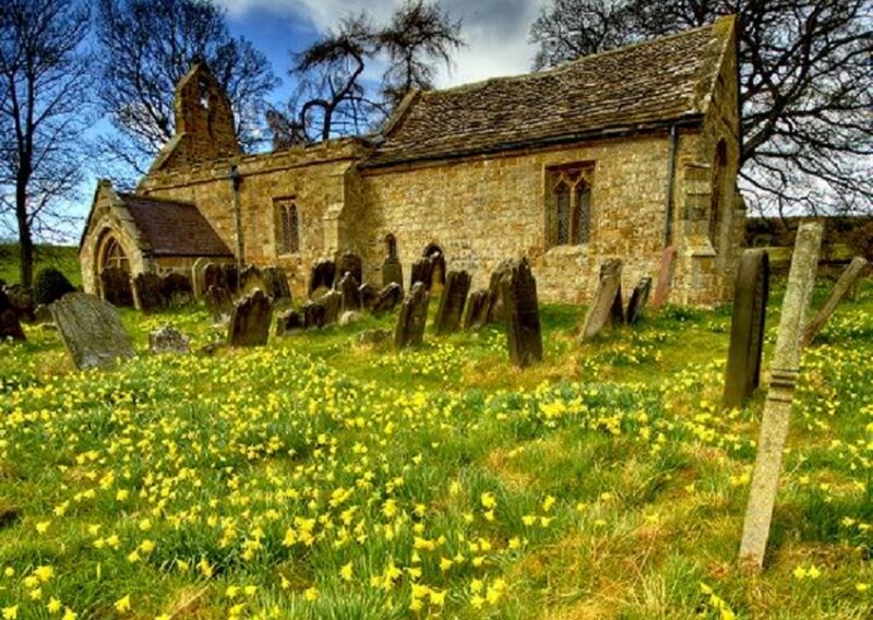 Churchyard with Gravestones