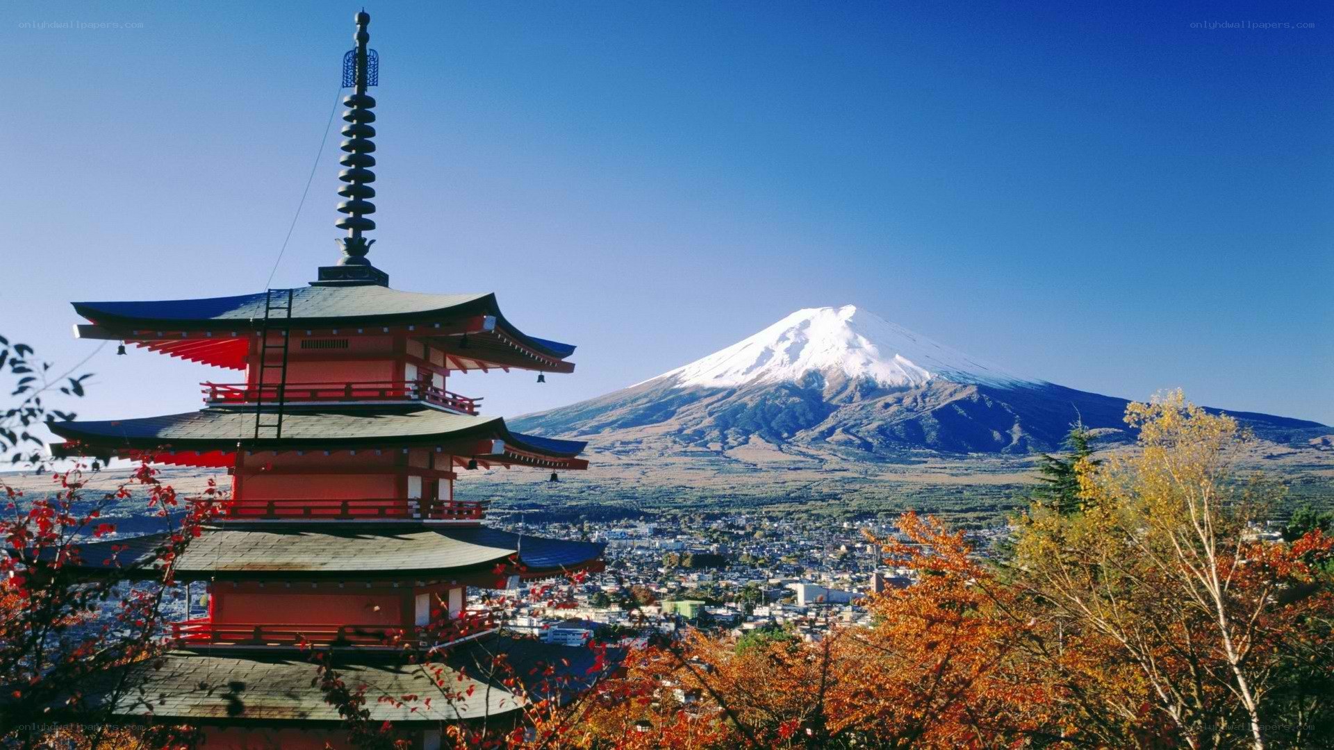 Chureito Pagoda with Mount Fuji