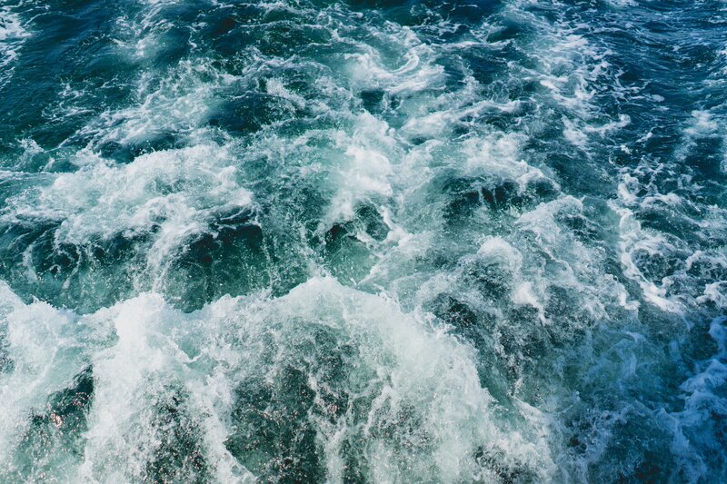 Churning Ocean Water — Blue