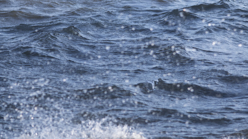 Churning Ocean Waves — Blue, Dynamic