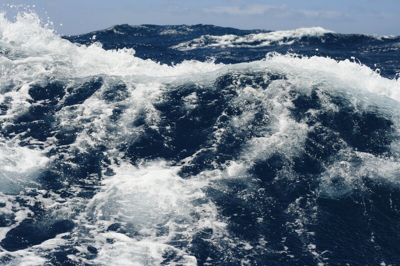 Churning Ocean Waves — Blue