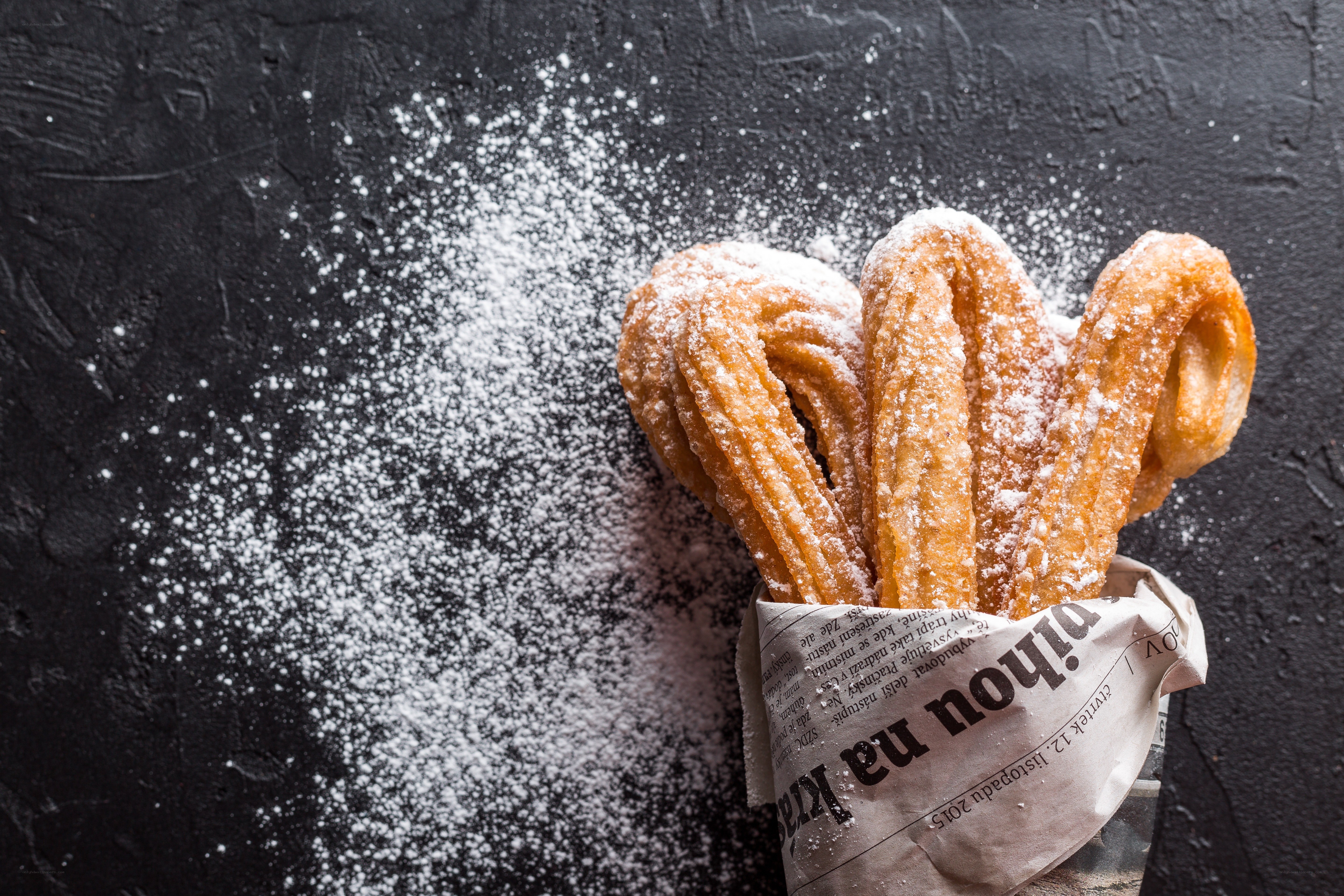 Churros with powdered sugar