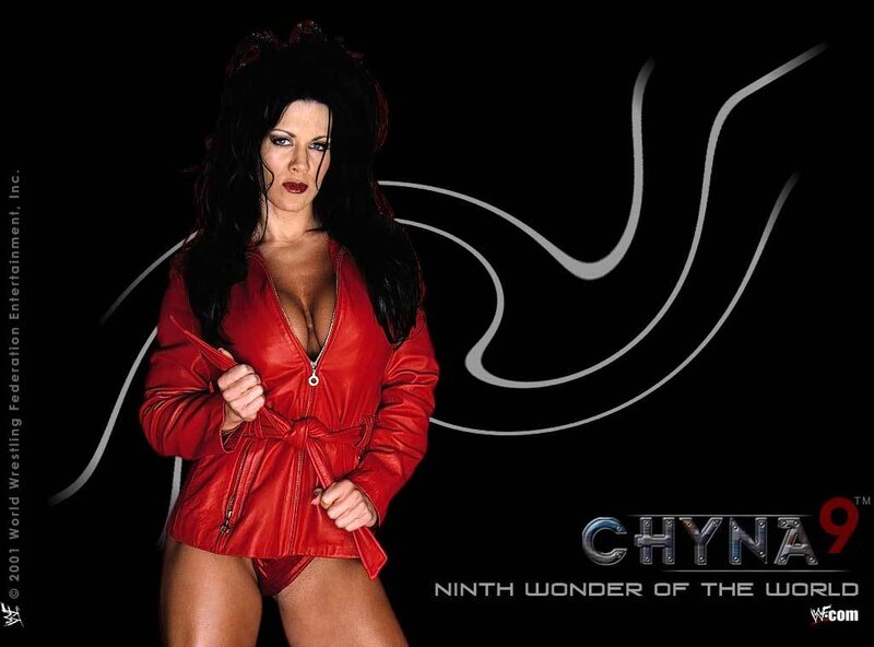 Chyna in red leather