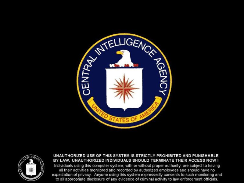 CIA Logo and Warning — Black, Serious