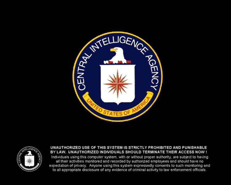 CIA Logo and Warning — Black