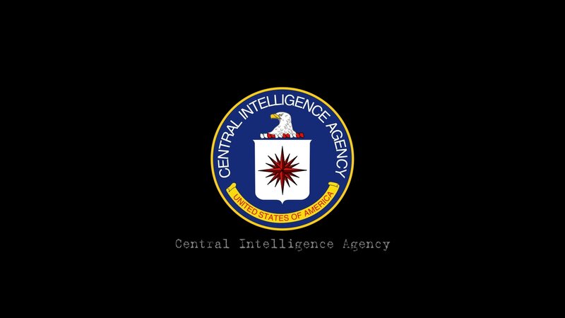 CIA logo on black background