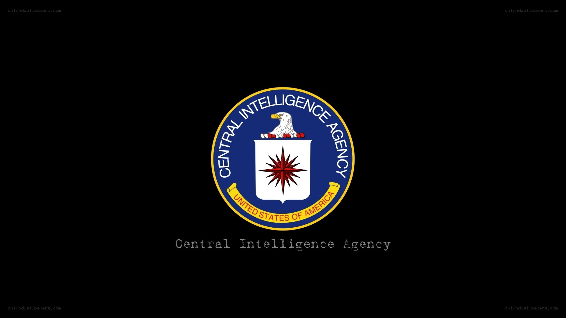 CIA logo on black background