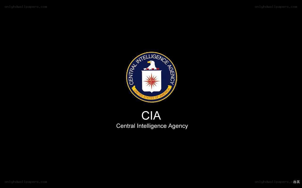 CIA logo on black background