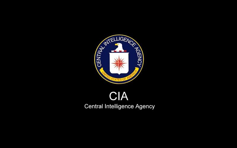 CIA logo on black background
