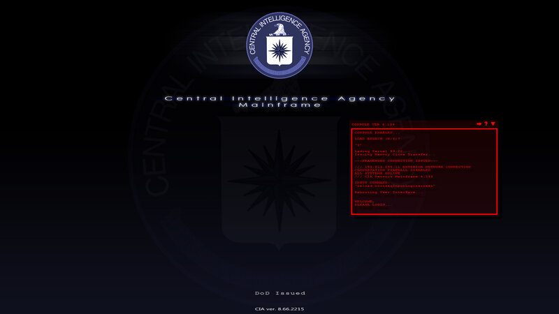 CIA Mainframe Login Screen