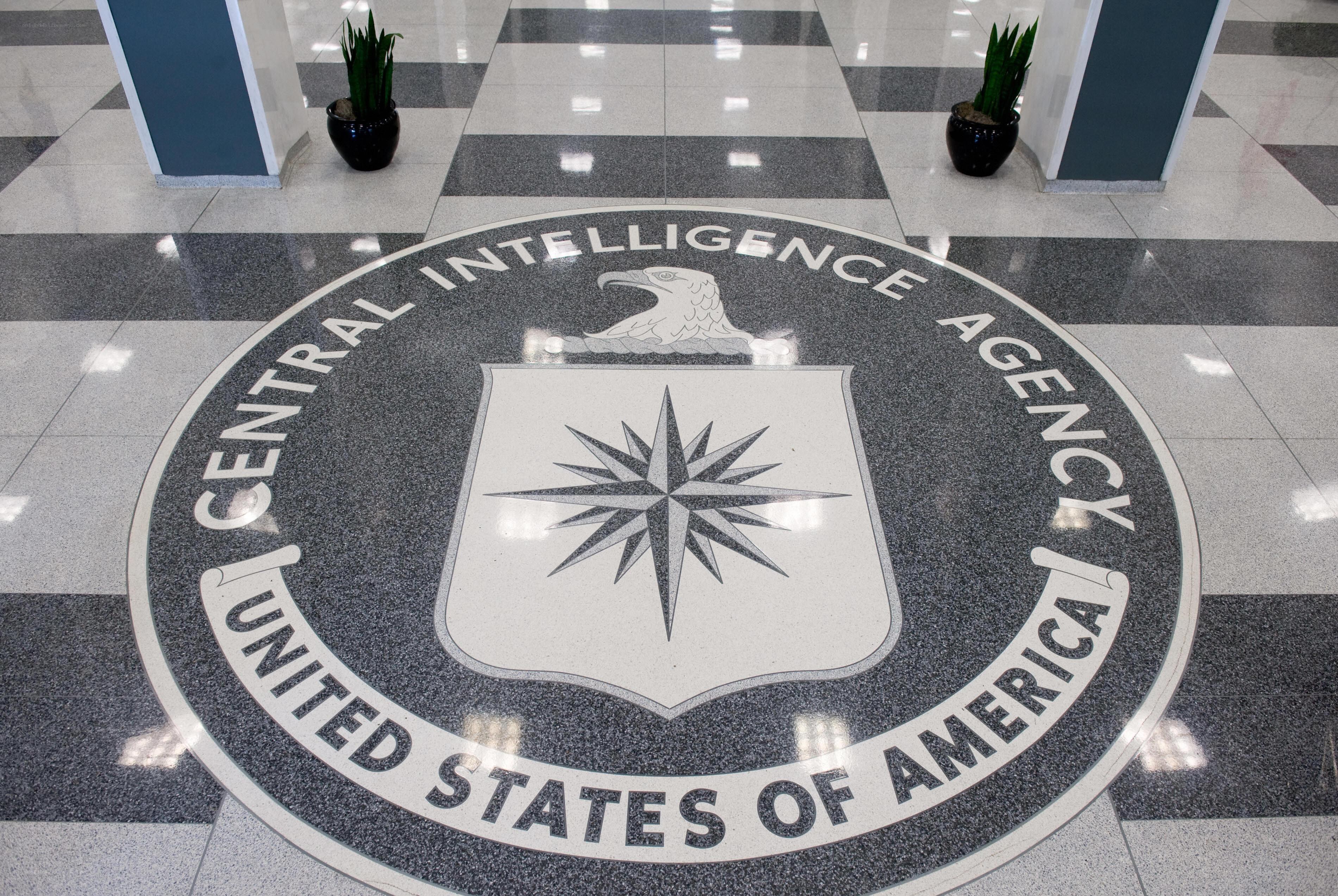 CIA seal on floor