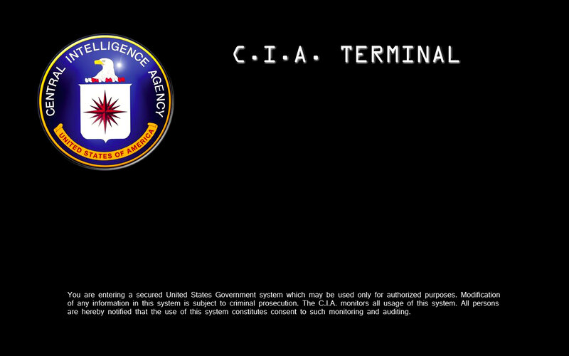 CIA terminal login screen
