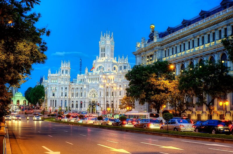 Cibeles Palace at Dusk