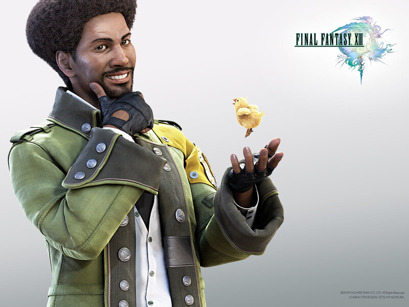 Cid and a chocobo chick