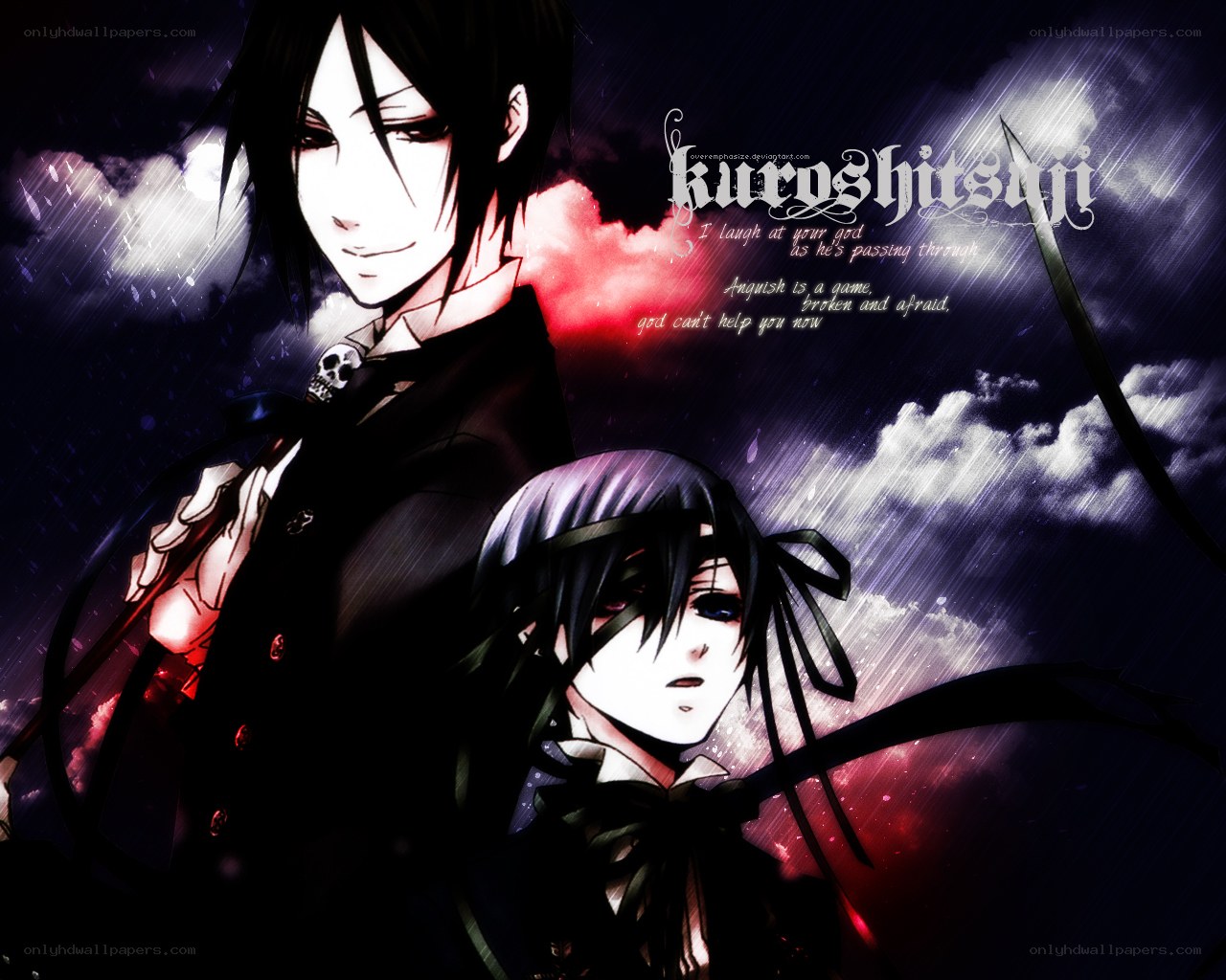 Ciel and Sebastian in storm