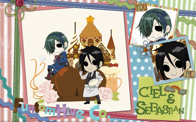 Ciel and Sebastian scrapbook art
