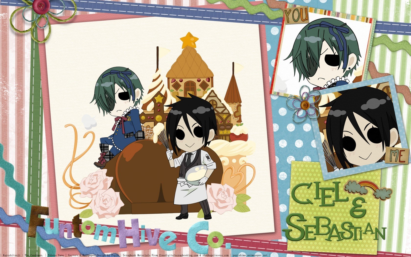 Ciel and Sebastian scrapbook art