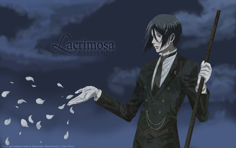 Ciel Phantomhive with white petals