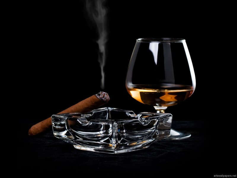 Cigar and Brandy Glass — Black