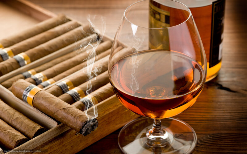 Cigar and Brandy Glass — Brown, Relaxed