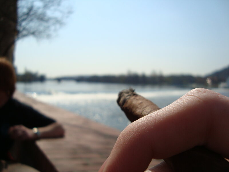 Cigar by the river