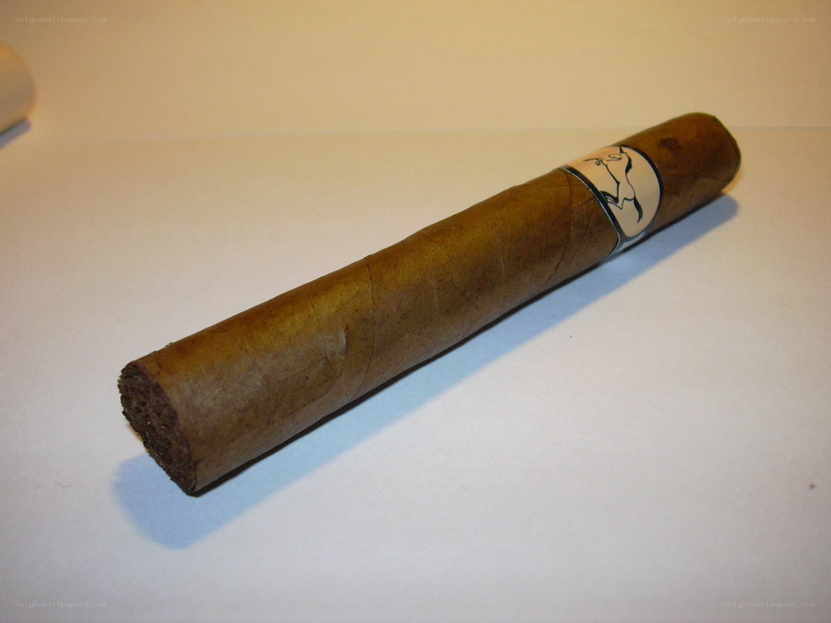 cigar on white surface