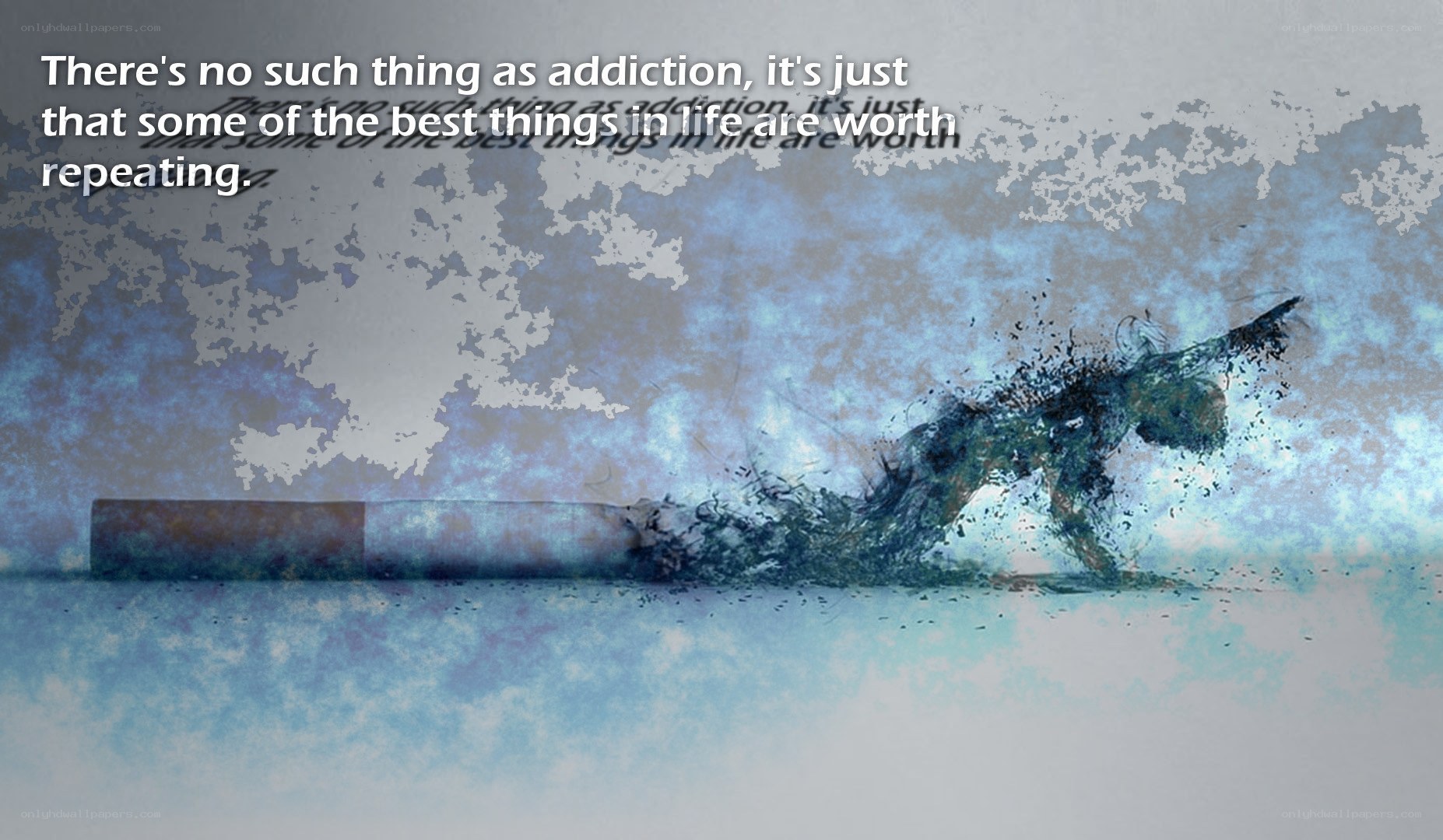 Cigarette and abstract figure