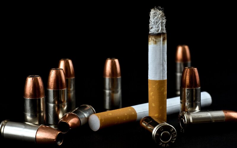 Cigarette and bullets