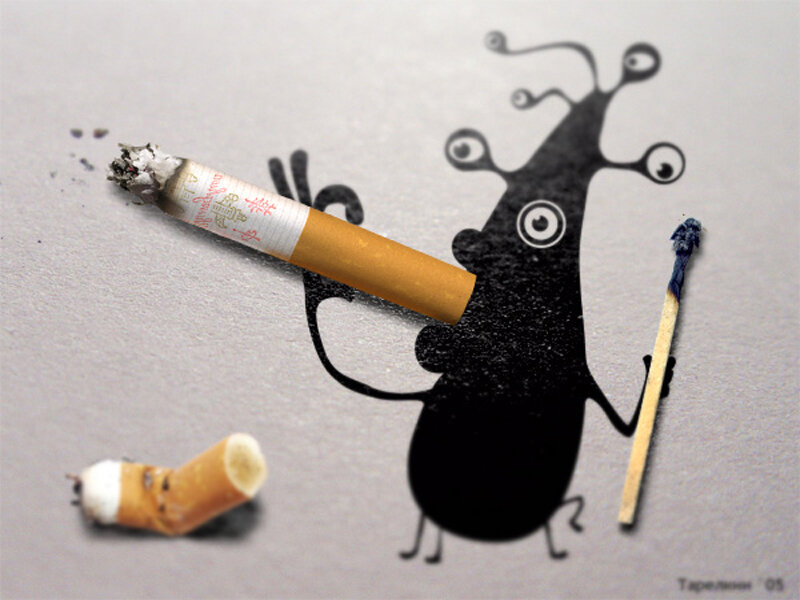 cigarette and match illustration