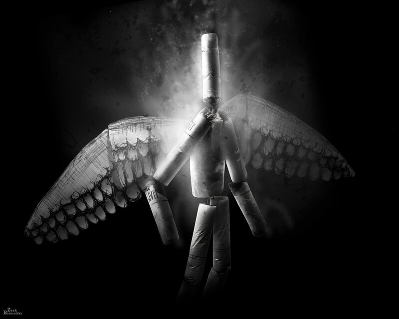 Cigarette angel figure