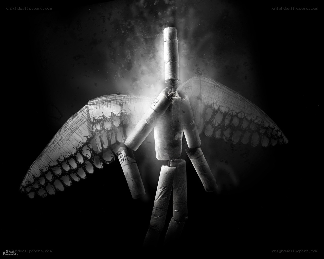 Cigarette angel figure