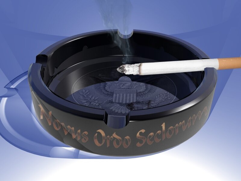 Cigarette in Ashtray — Blue, Neutral