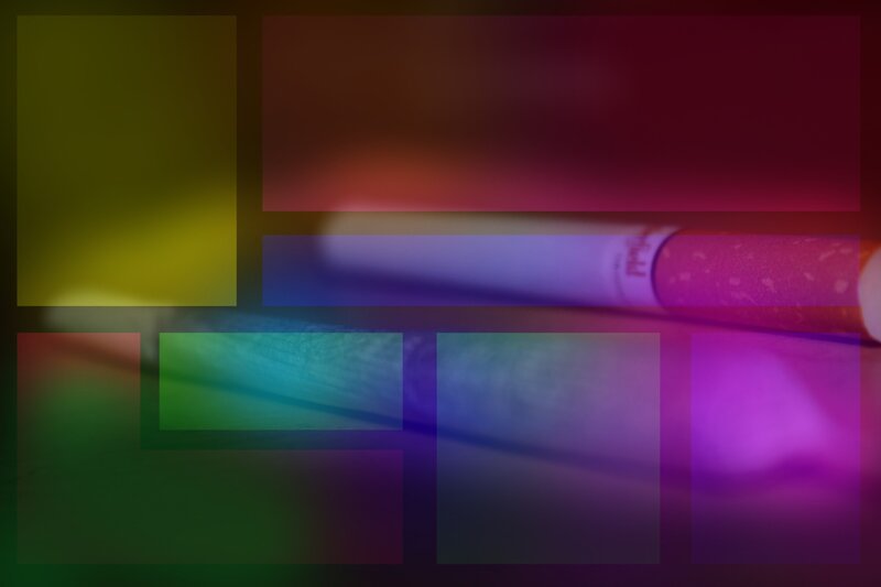Cigarette on Colorful Surface
