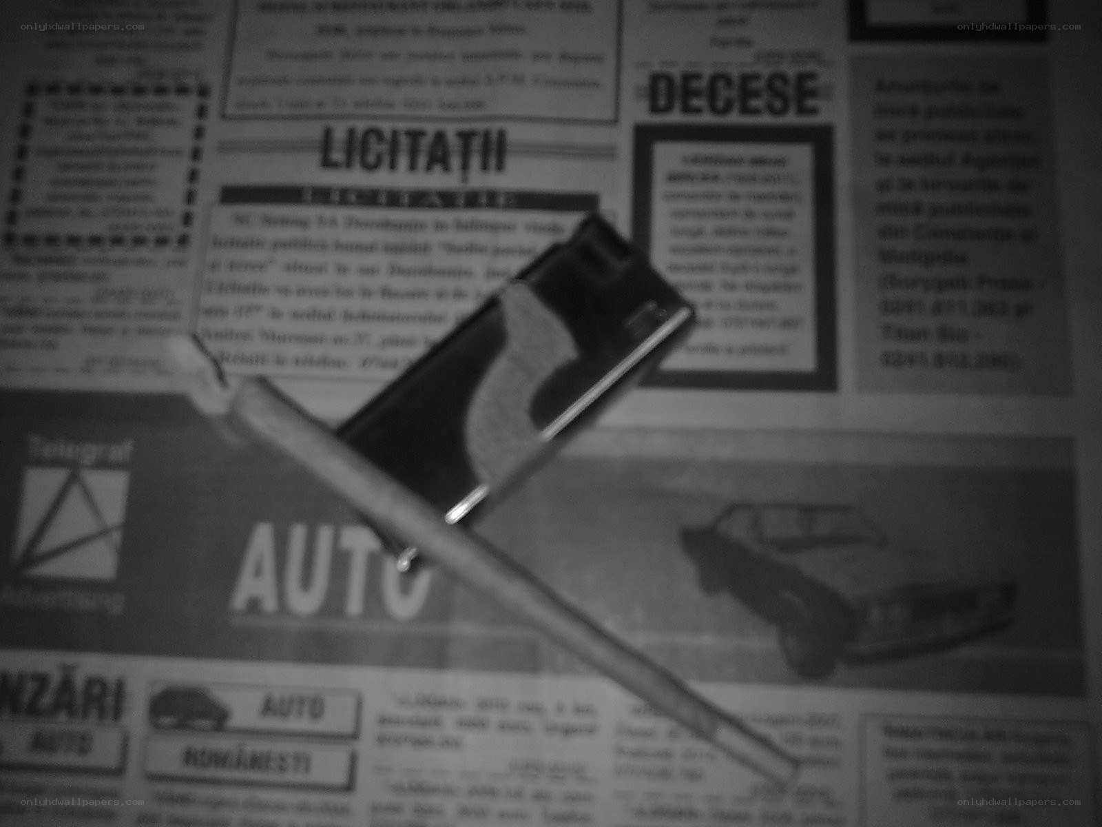 cigarette on newspaper