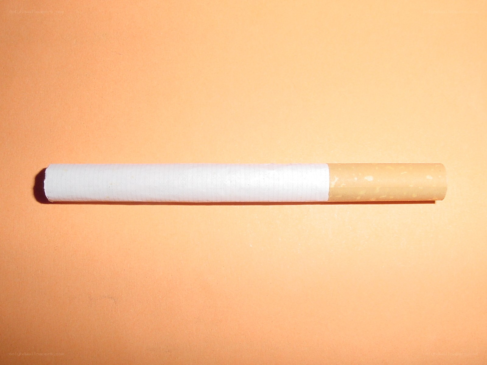 cigarette on orange surface