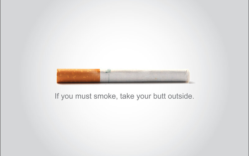 Cigarette on White Background